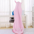 Toalla de baño para bebés, 100% algodón suave con capucha bebé toalla con capucha de bambú Toalla de baño con capucha animal rosa conejo cara de animales